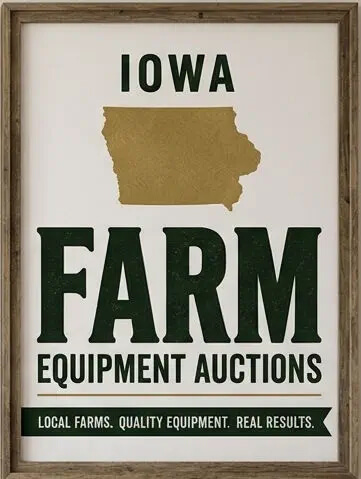 Iowa farm equipment auctions - local farms. quality equipment. real results.